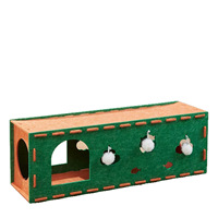 Lit pour chat en feutre, toutes saisons, résistant aux griffures, durable, respirant, chaud, combinant espace de couchage et tunnel de jeu, intérieur/extérieur