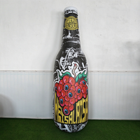 Réplique réaliste de bouteille de bière gonflable personnalisée en tissu Oxford pour événements marketing commerciaux