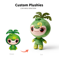 Peluche en coton personnalisée professionnelle, jouet en peluche doux, mascotte, cadeau d'anniversaire pour les fans, rembourrage en coton PP, conforme aux normes CE EN71 ASTM CPC
