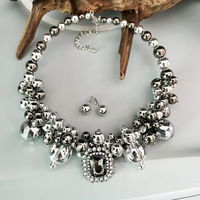Ensemble collier et boucles d'oreilles en imitation perle baroque plaqué or, nouveau design tendance, vente en gros, pour femmes, dans plusieurs styles