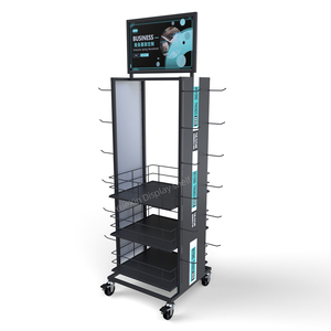 Rak Display Minyak portabel Multi-Layer YX Modern dapat disesuaikan dengan fitur putar rak Display minyak untuk supermarket Display Aksesori Alat Minyak - Product Image 3