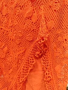 One Piece Mujer Casual Lana/Cachemira Cuello en V Cami con patrón floral Logotipo frontal Crochet a mano - Product Image 6