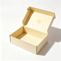 Boîte d'expédition en carton ondulé kraft personnalisée, boîte pliante type avion, impression de logo personnalisée à l'intérieur, emballage cadeau