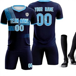 TOFEN SPORTS Conjunto de Camiseta de Fútbol Personalizable con Estampado por Transferencia de Calor, Cuello en V, Manga Corta, Diseño Sólido, Tela de Poliéster/Nailon para Hombre - Product Image 1
