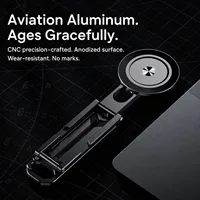 Support de téléphone portable magnétique portable Boneruy E18, support pliable en alliage d'aluminium avec aimant puissant N52 pour iPhone et Android