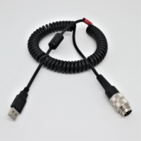 Personalizado M16 USB AM en programación de línea industrial Codificación de resorte de 4 pines Carga rápida 5A/6A Cobre puro para dispositivos móviles