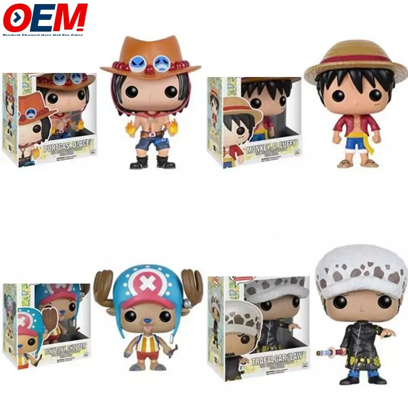 Custom Hot sale Anime Funko Pop One Piece Action Figure Zoro Law Luffy Collectible Model Toys