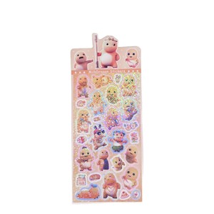 Autocollants de dessins animés MilkDragon découpés au laser avec film pailleté pour journalisation et emballage cadeau - Product Image 5