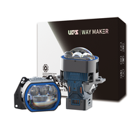 Lentille de projecteur AES UPS TIR Triple Laser Carré pour phare de voiture, projecteur de phare Hi/Lo 45W/90W, éclairage à coupe plate