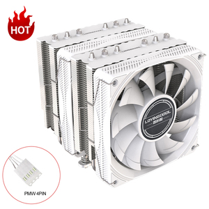 Harga pabrik CPU putih PWM menara CPU udara Radiator Gaming ARGB kipas CPU untuk casing PC pendingin AMD4/5 Intel I5 I7