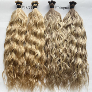 Extensions de cheveux humains vierges européens 20g 22 pouces bouclés pour tissage à trame unique et pointes doublement tirées - Product Image 6