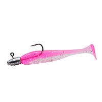 Leurre souple avec hameçon à tête plombée 6cm 3g Queue de pagaie Leurre de pêche 5 pièces Leurre souple bionique Équipement de pêche en gros