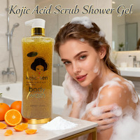 Gel de Ducha Aclarante Corporal de Marca Privada con Ácido Kójico y Vitamina C, Exfoliante Antibacterial, 1000ml OEM