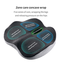Cojín de Asiento con Forma Musical de Espuma Viscoelástica, Antideslizante, Ortopédico, para Aliviar el Dolor de Coxis, para Oficina/Auto, Extraíble y Lavable