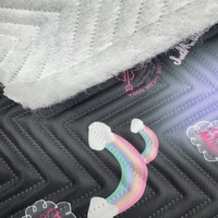 Tissu matelassé ultrasonique pour sac d'école, tissu ultrasonique micro-matelassé