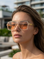 Lunettes de soleil tendance personnalisées légères avec protection UV400, unisexes, monture intégrale, de luxe, de créateur, pour un usage quotidien