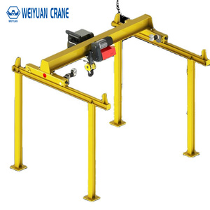رافعة جسرية أحادية السكة بحمولة 5 طن، رافعات محطة العمل، رافعة خفيفة معيارية على السكة، سعر رافعة المستودعات الداخلية، مجموعة واحدة 2000 كجم - Product Image 1