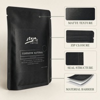 Sachet de café à dosettes imprimé sur mesure, scellé sur trois côtés, avec enveloppe extérieure thermoscellable pour pochette de café individuelle de marque privée