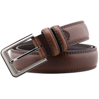 Sabuk Kulit Kasual Pria Motif Bunga Kulit Sapi dengan Gesper Alloy Lebar 3.3cm Grosir Jessi JE3711