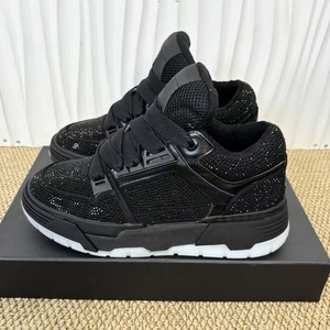 Top Quality New Designer Luxury Shoes Rhinestone Men Fashion Leather Rubber Casual Sneakers Designer <strong>Trainer</strong> Shoes Men - Product Image 1