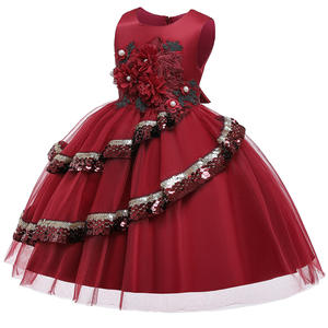 Vestido de Tul para Niña, Diseño Floral, Verano, Hecho a Mano, para Fiesta de Cumpleaños, Importado de China - Product Image 1