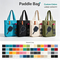 Sac fourre-tout de sport en toile de coton personnalisé avec logo, pour raquettes de pickleball, pour femmes et hommes