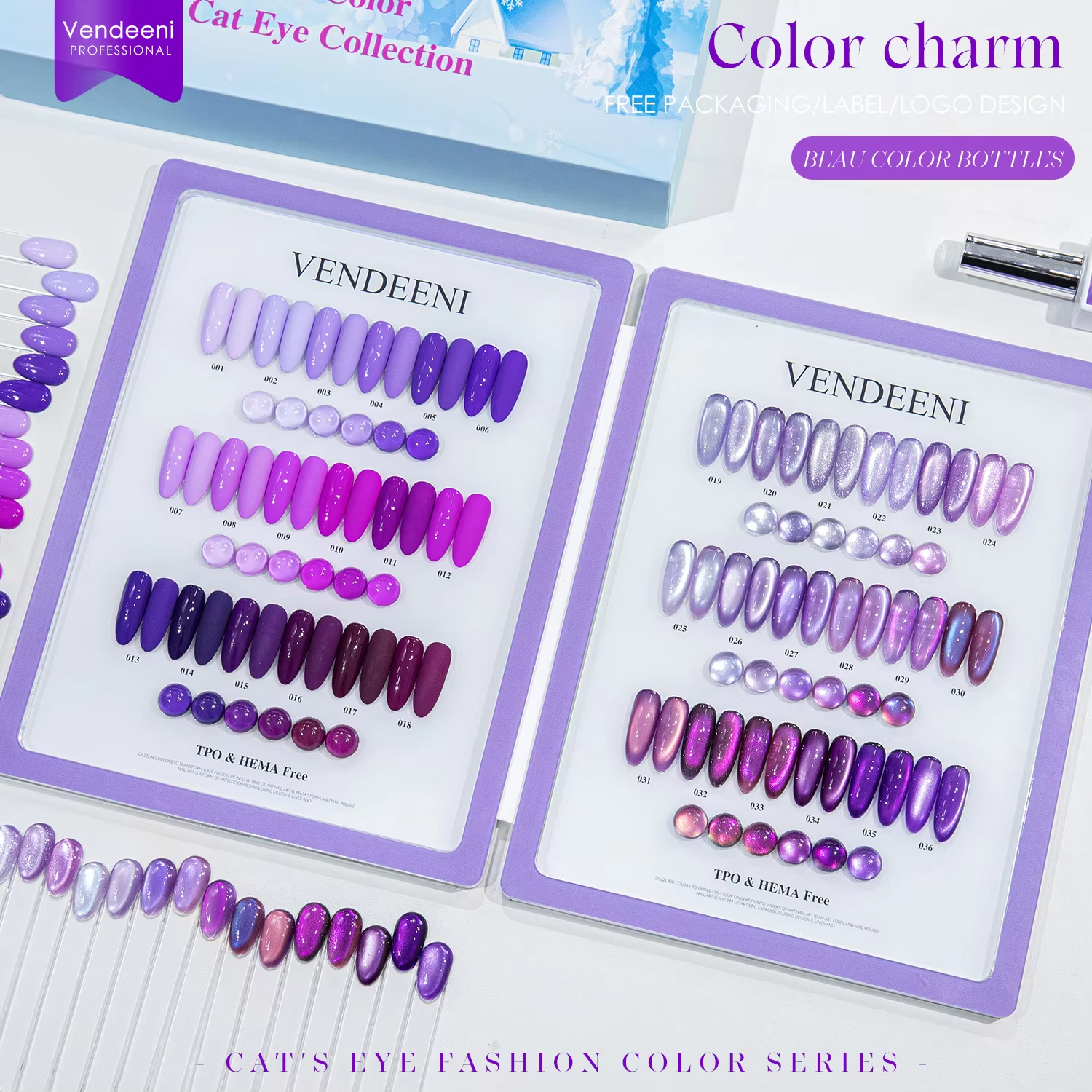 Set da 36 colori "Cats Eye" - Viola Qi Dong Lai