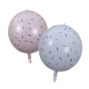 Ballons ronds en forme de beignet, bonne qualité, décoration de fête d'anniversaire Offre Spéciale, 22 pouces 4D en aluminium