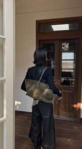 Bolso de Mano Casual de Gamuza a la Moda 2026, Bolso de Hombro de Gran Capacidad con Logotipo Impreso Personalizado - Product Image 5