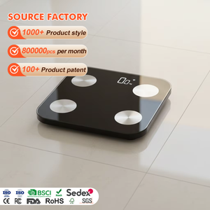 Balance connectée intelligente pour la salle de bain avec écran LED numérique, Bluetooth et Wi-Fi, capacité de 180 kg, fabrication en usine - Product Image 1