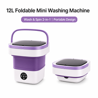 Nouvelle arrivée, lave-linge et sèche-linge portables électriques personnalisés de 12 L, petite machine à laver pliable pour la lessive