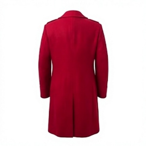 Nouveau Manteau d'Hiver Imperméable en Tissu 100% Laine Rouge pour Hommes, Idéal pour la Reconstitutions Historiques Coloniales et Révolutionnaires - Product Image 2