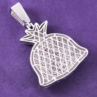 Pendentif sac d'argent baguette pour homme en moissanite couleur D GRA style Hip Hop avec argent sterling 925, passe le testeur de diamant