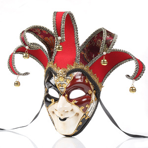 Venice Masquerade mặt nạ <span class=keywords><strong>Jester</strong></span> Jolly cho trang phục Đảng Carnival Venetian prom Italia Mặt nạ đầy đủ mặt Venetian Trang Phục Mặt nạ cho nam giới - Product Image 3