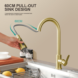 Rubinetto da <span class=keywords><strong>Cucina</strong></span> in Acciaio Inox 304 con Finitura Spazzolata, Resistente alla Corrosione, <span class=keywords><strong>Miscelatore</strong></span> Monocomando, Vendita Diretta dalla Fabbrica - Product Image 4