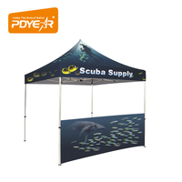 Gazebo publicitaire pliable, imperméable, ignifuge, en tissu polyester 600D, avec toit personnalisable pour les salons professionnels