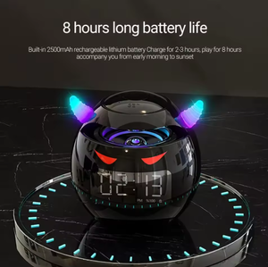 ลำโพงไร้สายอัจฉริยะรุ่นใหม่ Little <span class=keywords><strong>Devil</strong></span> พร้อมซับวูฟเฟอร์ 8D ดีไซน์พลาสติกขนาดเล็ก กันน้ำ พกพาสะดวก พร้อมนาฬิกาปลุก - Product Image 2