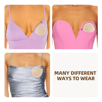 Vente en gros de couvre-mamelons réutilisables pour robes dos nu Couvre-mamelons en silicone légers, invisibles, sans couture et antidérapants