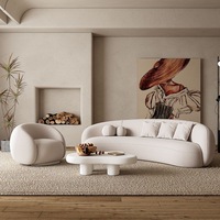 Petit fauteuil d'appoint Teddy Boucle, fauteuil de détente, fauteuil de salon moderne et luxueux, canapé simple pour le salon