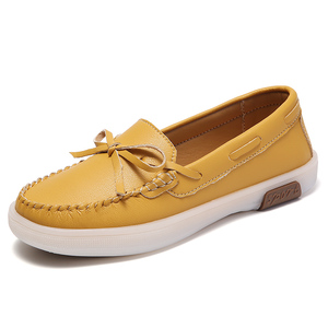 Mocassins plats jaunes Taille 35-41slip on Mocassins Chaussures mère pour <span class=keywords><strong>femme</strong></span> - Product Image 1