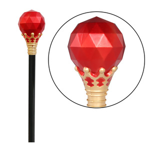 10 Set Fancy King's Scepter impermeable Vintage Walking Stick Cosplay Props accesorio de vestir adultos oro rojo Queen's Scepter - Product Image 3