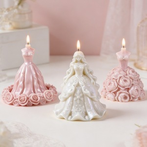 Princess Dress Silicone <b>Mold</b> Transparent White Wedding Decoration For <b>Candle</b> Making DIY Craft <b>Mold</b> Customizable Shape - Product Image 2