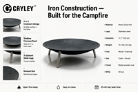 Barbecue portable CAYLEY pour le camping en plein air, foyer à bois pour la cuisson en extérieur