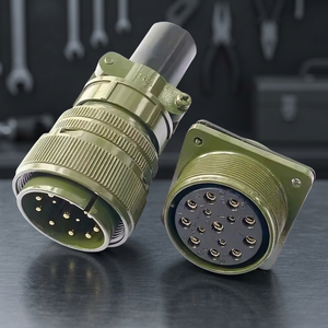 ขั้วต่อสายเคเบิล Amphenol MIL-C-5015 MS 5015 Connex แบบ 14 พิน ปลั๊กวงกลม สีเขียว สำหรับอุปกรณ์โดรน ผลิตในประเทศจีน - Product Image 3