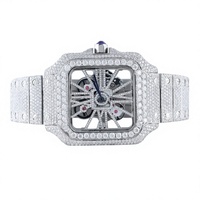 Montre de luxe pour femme à boîtier en alliage, mouvement à quartz, bracelet carré en acier inoxydable, affichage analogique, 41 mm, verre saphir, résistance à l'eau 10 bars