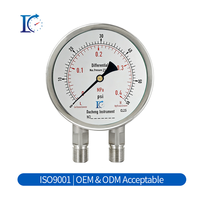 Manomètre différentiel en acier inoxydable personnalisé avec précision de 2,5 %, protection IP65, plage 0-60 kPa, professionnel DACHENG