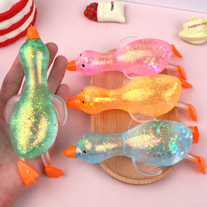 <b>Glitter</b> Soft Duck TPR Squeeze Toys Maltose <b>Ball</b> Stretch Crystal Hand Squeeze Toys Stress Relief Fidget Toys for Children - Product Image 3