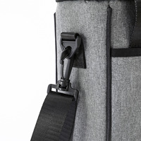Sac isotherme à vin en polyester pour 2 bouteilles avec fermeture éclair, étanche et rembourré pour les voyages et les pique-niques
