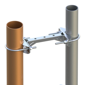 <span class=keywords><strong>Support</strong></span> de poteau double pour antenne TV en acier inoxydable 304, robuste, pour montage poteau à poteau - Product Image 1