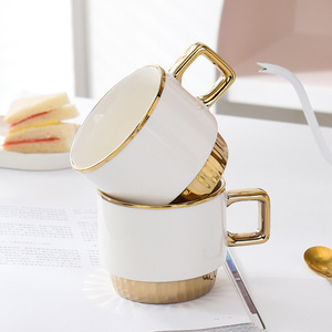 European <b>Ceramic</b> <b>Cup</b> Niche Design Coffee Mugs Gold Plated - Product Image 4